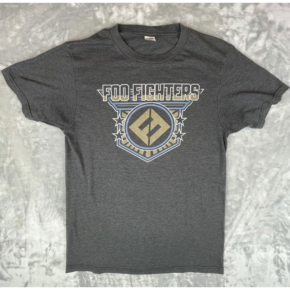 Foo Fighters Concert T Shirt Youth Small Gray Good 2018 SAP Center Tour Optima